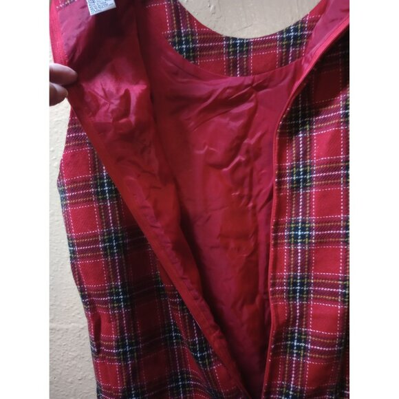 Sag Harbor wool blend sleeveless full button down lined dress women's 12 - Picture 5 of 9